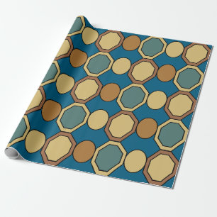 Vintage geometrische Formen Mitte des Jahrhunderts Geschenkpapier