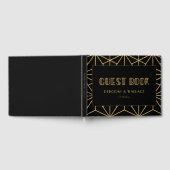 Vintage geometrische Hochzeit des Deko der 1920er  Gästebuch (Voll)