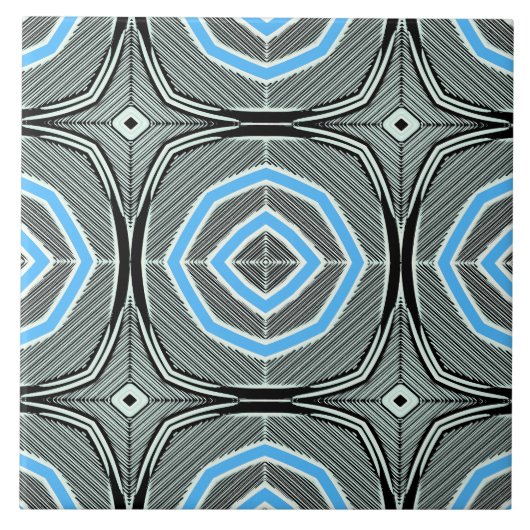 Vintage geometrische Keramik Fliese (Vorderseite)