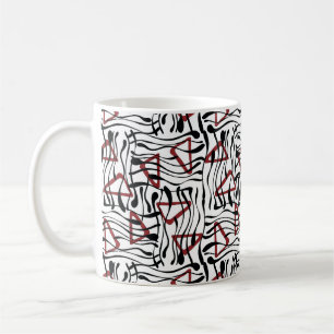 Vintage geometrische Musterkunst Kaffeetasse
