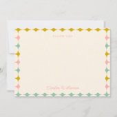 Vintage geometrische Pastelle Personalisierte Baby Dankeskarte (Vorderseite)