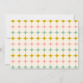 Vintage geometrische Pastelle Personalisierte Baby Dankeskarte (Rückseite)