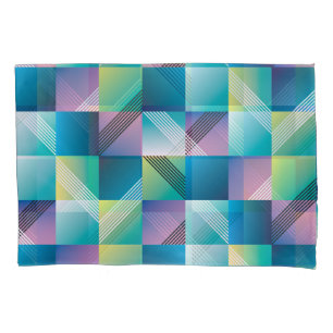 Vintage geometrische Quadrate: Abstraktes Muster Kissenbezug