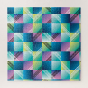 Vintage geometrische Quadrate: Abstraktes Muster Puzzle