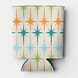Vintage Geometrische Sternenexplosionen Getränkeha Dosenkühler