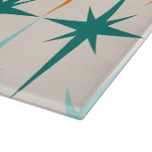 Vintage geometrische Sternenexplosionen Glas-Schne Schneidebrett (Ecke)