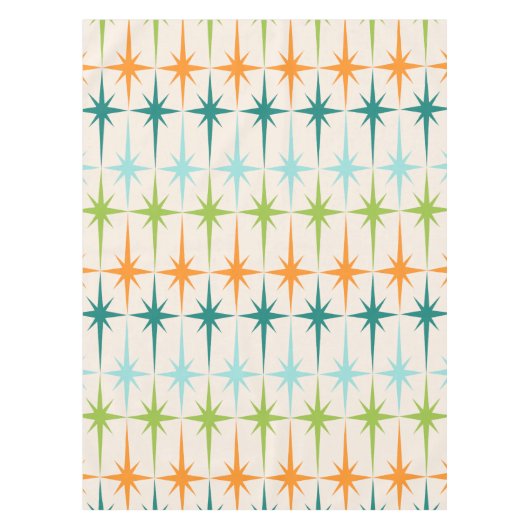 Vintage geometrische Sternexplosion-Tischdecke Tischdecke (Vorderseite)
