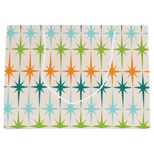 Vintage geometrische Sternexplosionen - Geschenkta Große Geschenktüte (Vorderseite)