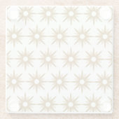 Vintage geometrische Sternexplosionen Glasuntersetzer (Rückseite)