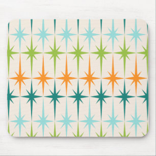 Vintage geometrische Sternexplosionen Mousepad