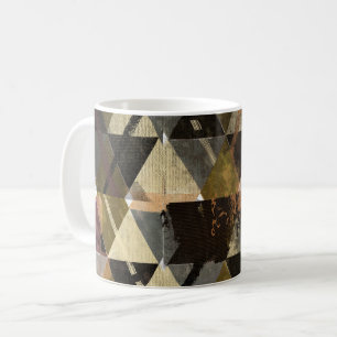 "Vintage Geometrische Textur - Abstraktes Dreieck Kaffeetasse