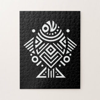 Vintage geometrische Tribalkunst Puzzle