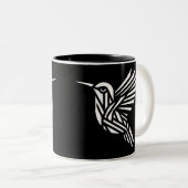 Vintage geometrische Tribalkunst Zweifarbige Tasse (VorderseiteRechts)