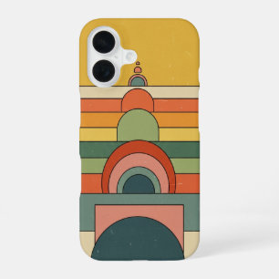 Vintage geometrischer Horizont iPhone 16 Hülle