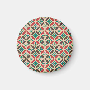 Vintage geometrisches, abstraktes nahtloses Muster Magnet