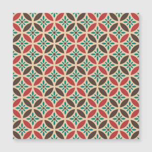 Vintage geometrisches, abstraktes nahtloses Muster Magnetkarte