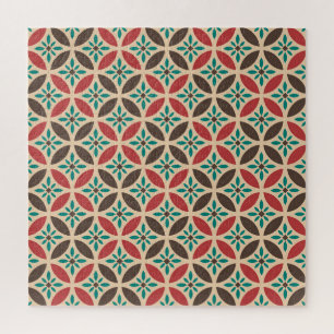 Vintage geometrisches, abstraktes nahtloses Muster Puzzle