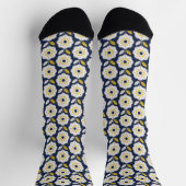 Vintage geometrisches Blumenmuster Socken (Oben)