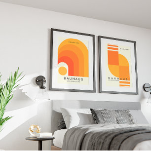 Vintage Geometrisches Kunstposter Mid-Century Mo Poster