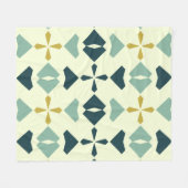 Vintage-Geometrisches Muster Fleecedecke (Vorderseite (Horizontal))