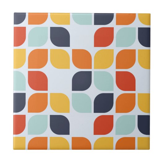 Vintage geometrisches Muster Fliese (Vorderseite)