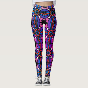 Vintage geometrisches Muster Leggings
