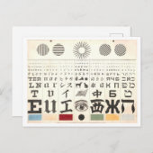 Vintage George Mayerle Augentestdiagramm Postkarte (Vorne/Hinten)