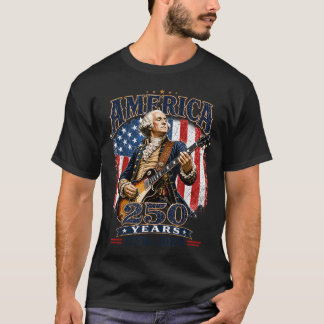 Vintage George Washington spielt Gitarre 250 T-Shirt