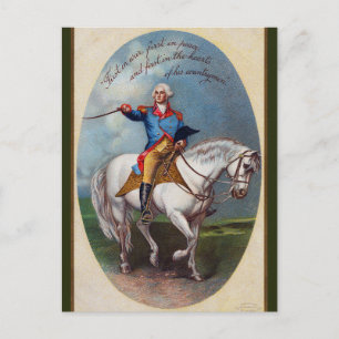 Vintage George Washington zu Pferd Postkarte