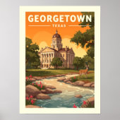 Vintage Georgetown Texas Poster (Vorne)