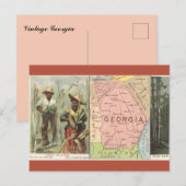 Vintage Georgia Mais und Karte (Vorne/Hinten)