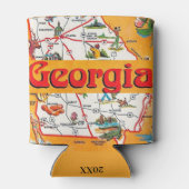 Vintage Georgia Map Dosenkühler (Rückseite)