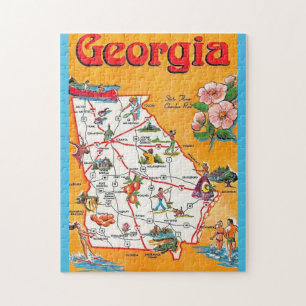 Vintage-Georgia-Postkarte 11x14 Puzzle