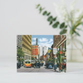 Vintage Georgia Street Szene Postkarte (Stehend Vorderseite)