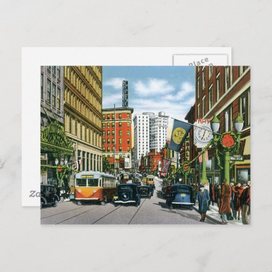 Vintage Georgia Street Szene Postkarte (Vorne/Hinten)