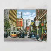 Vintage Georgia Street Szene Postkarte (Vorderseite)