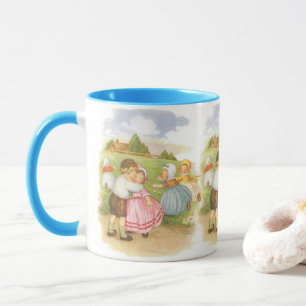 Vintage Georgie Porgie Mother Goose Kinderreime Tasse