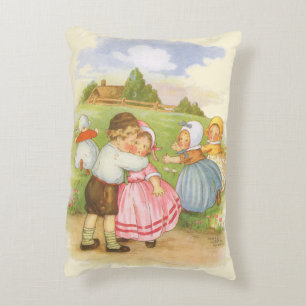 Vintage Georgie Porgie Mother Goose Kinderreime Zierkissen