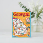 Vintage Georgienkarte Postkarte (Stehend Vorderseite)