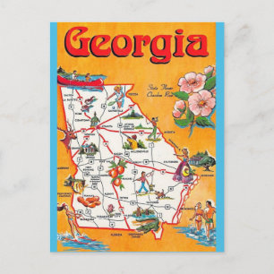 Vintage Georgienkarte Postkarte