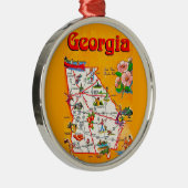 Vintage georgische Karte Ornament Aus Metall (Rechts)