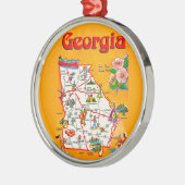 Vintage georgische Karte Ornament Aus Metall (Links)