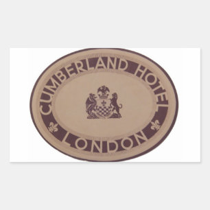 Vintage-Gepäckanhänger: Cumberland Hotel Rechteckiger Aufkleber
