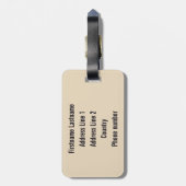 Vintage Gepäckmarke "Brookfield Zoo" Gepäckanhänger (Rückseite vertikal)