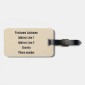 Vintage Gepäckmarke "Brookfield Zoo" Gepäckanhänger (Rückseite horizontal)