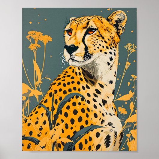 Vintage Gepard Poster (Vorne)
