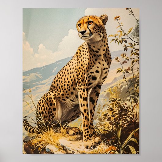 Vintage Gepard Poster (Vorne)