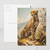 Vintage Gepard Postkarte (Vorne/Hinten)