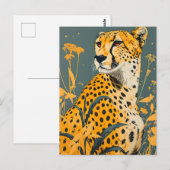 Vintage Gepard Postkarte (Vorne/Hinten)
