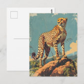 Vintage Gepard Postkarte (Vorne/Hinten)